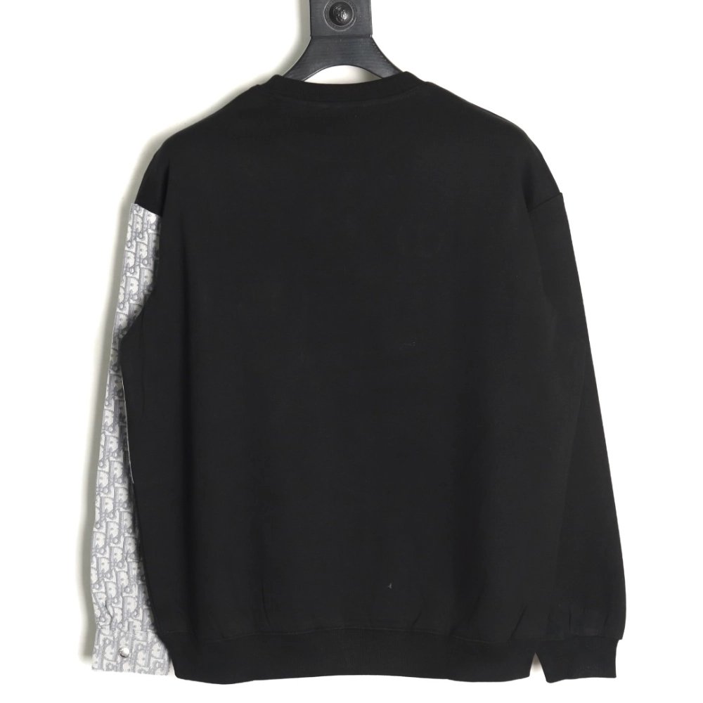 Dior embroidered stitching crew neck sweatshirt TSK1,Dior