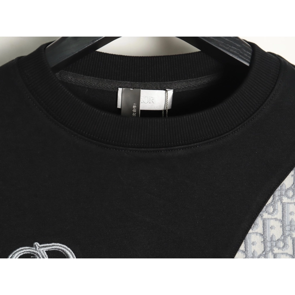 Dior embroidered stitching crew neck sweatshirt TSK1,Dior