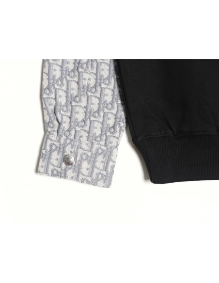 Dior embroidered stitching crew neck sweatshirt TSK1,Dior