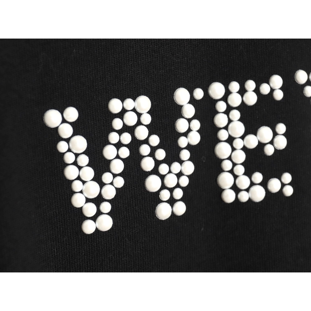 We11 Done pearl lettering long-sleeved T-shirt TSK1,We11done