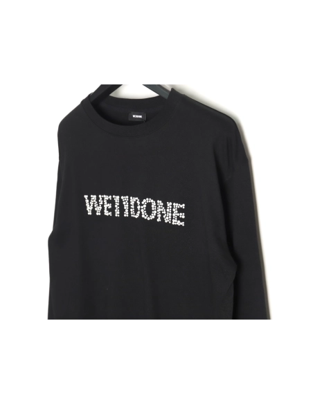We11 Done pearl lettering long-sleeved T-shirt TSK1,We11done