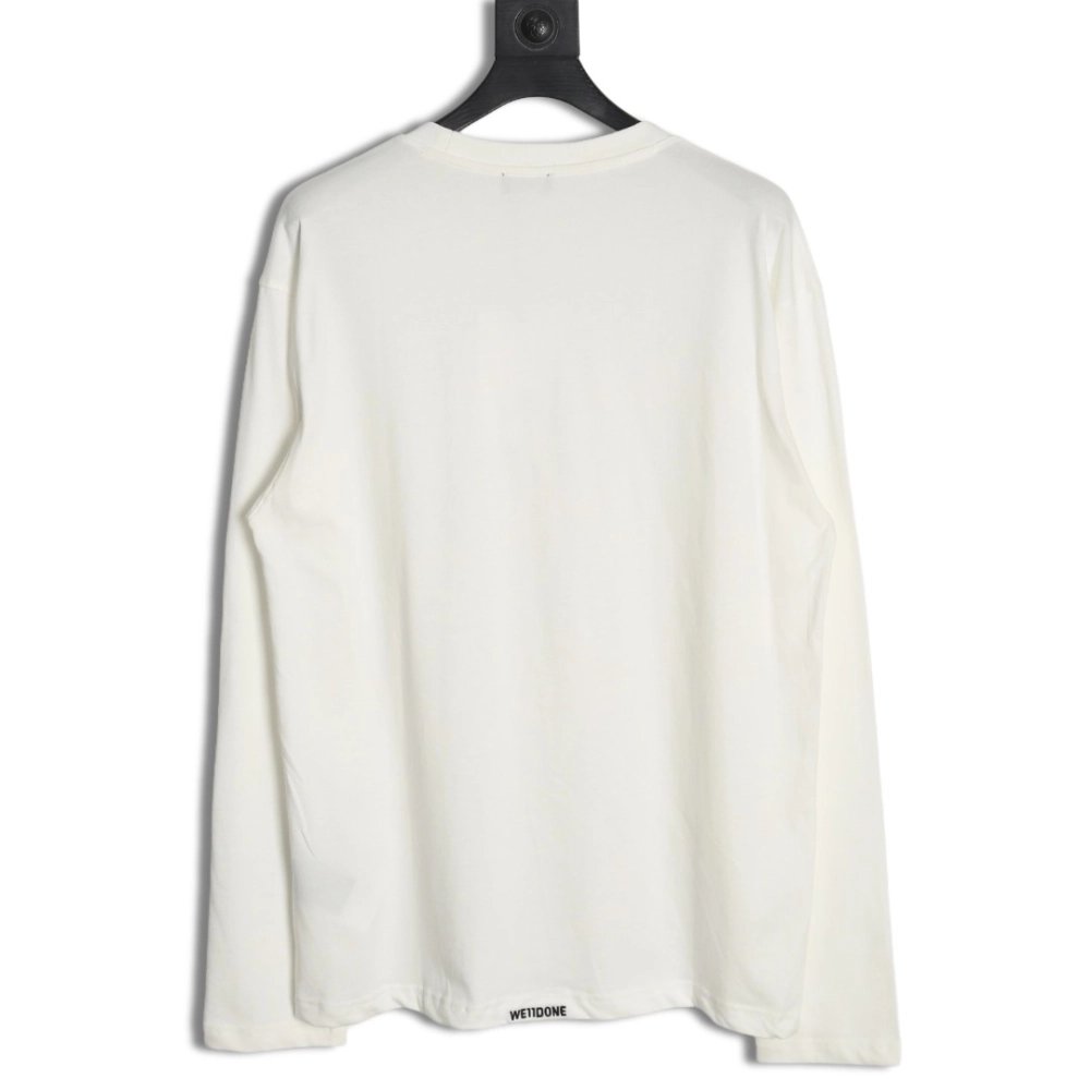 We11 Done pearl lettering long-sleeved T-shirt,We11done
