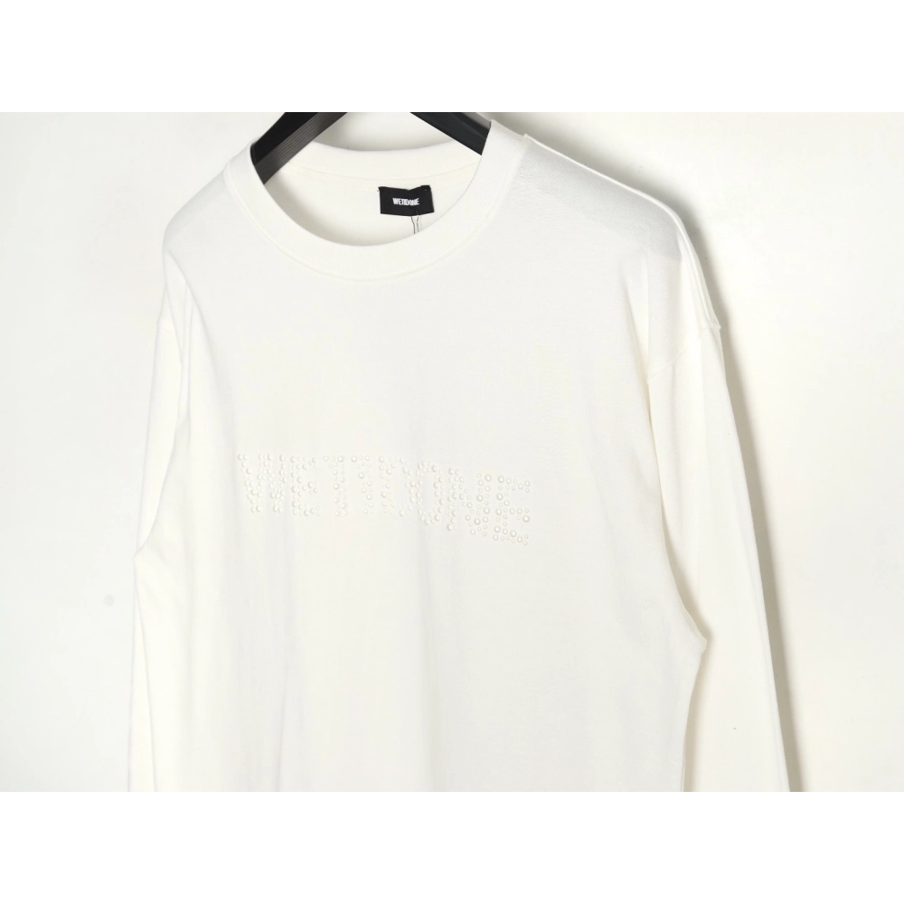 We11 Done pearl lettering long-sleeved T-shirt,We11done