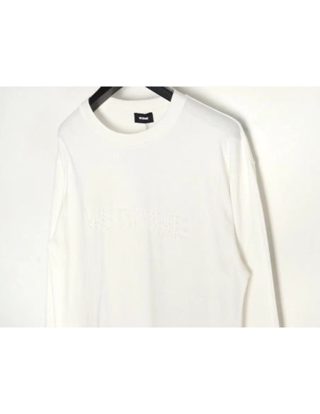 We11 Done pearl lettering long-sleeved T-shirt,We11done