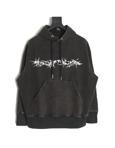 Givenchy toothbrush embroidered thorns hoodie,Givenchy