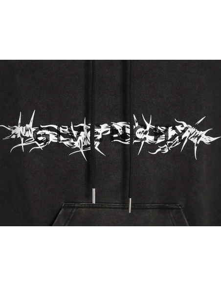 Givenchy toothbrush embroidered thorns hoodie,Givenchy
