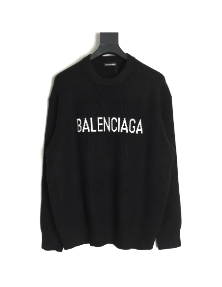 Balenciaga chest logo crew neck sweater TSK1,Balenciaga