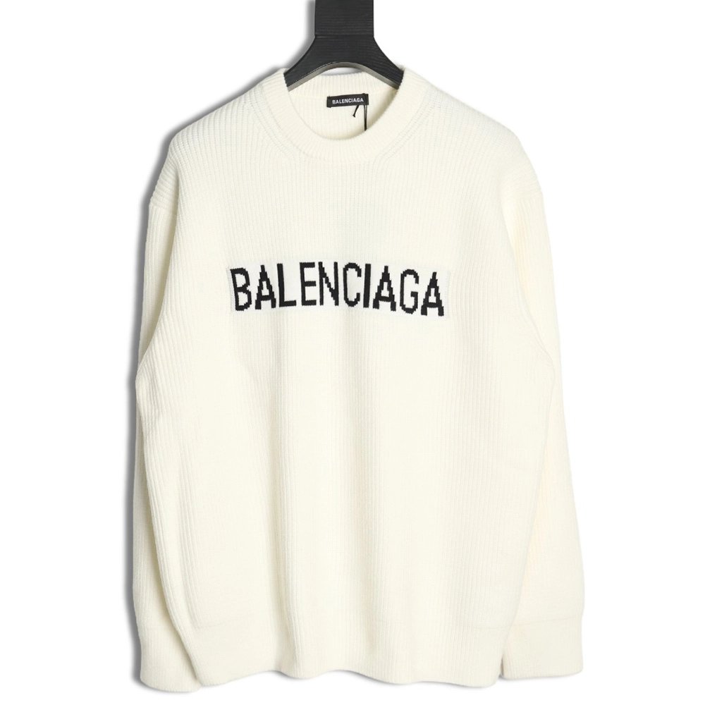 Balenciaga chest logo crew neck sweater,Balenciaga