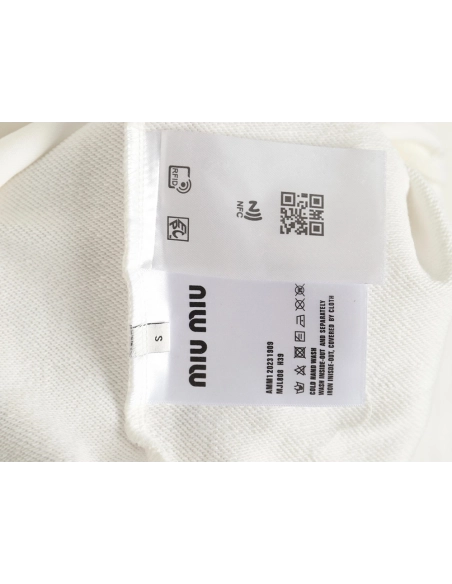 Miu Miu Letter Polo Long Sleeve Sweatshirt,Miu Miu