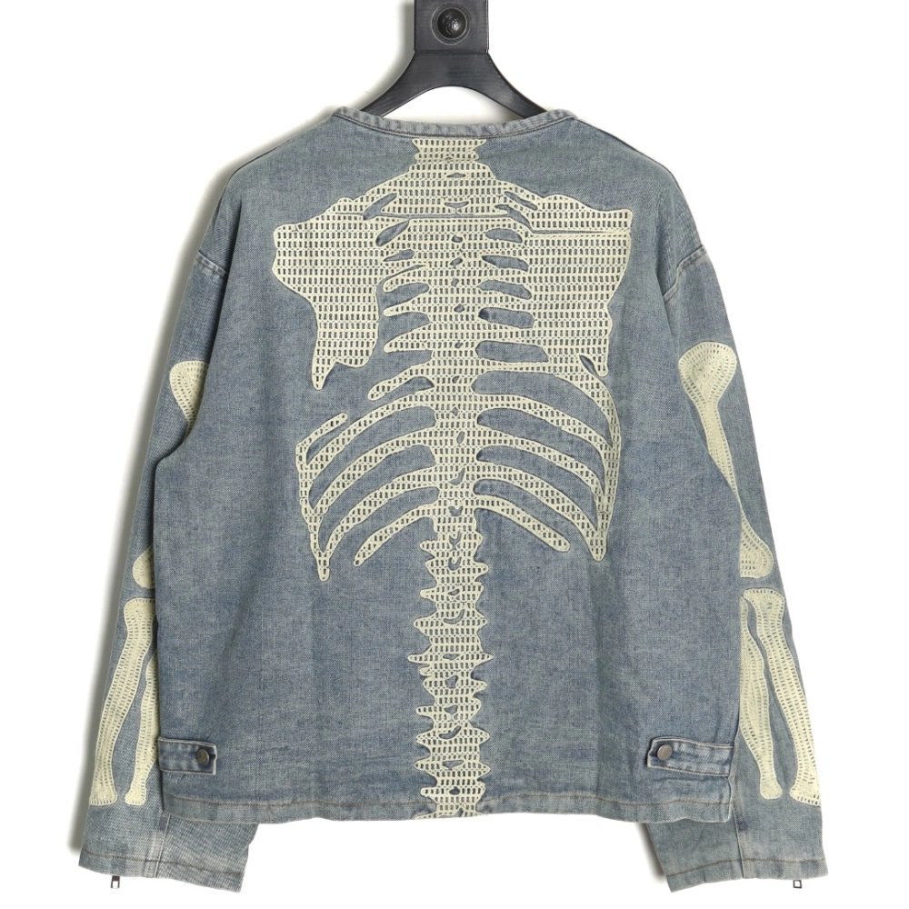 Kapital denim heavy bone embroidery loose jacket,Kapital