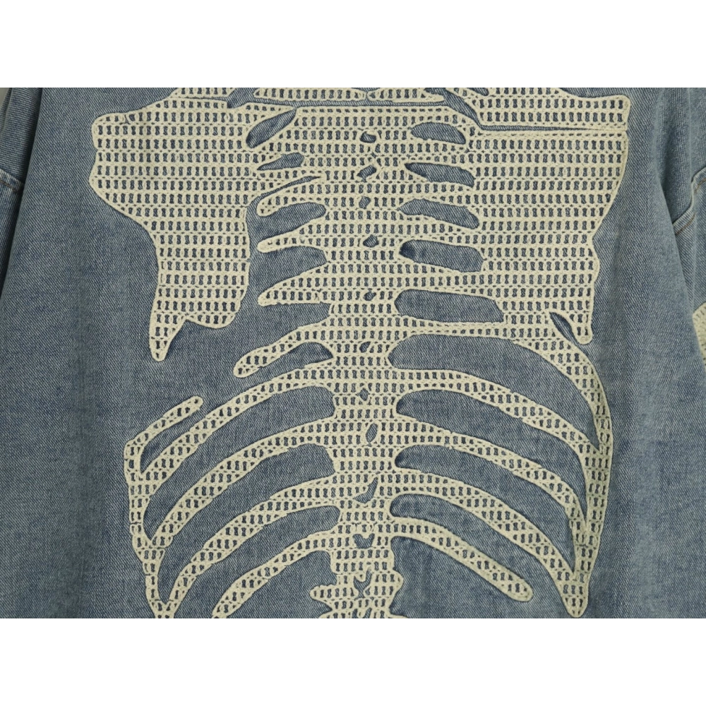 Kapital denim heavy bone embroidery loose jacket,Kapital