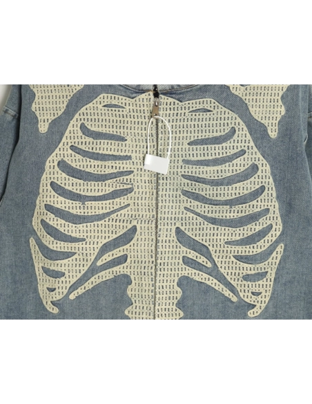 Kapital denim heavy bone embroidery loose jacket,Kapital