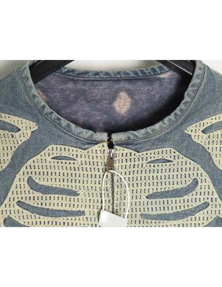 Kapital denim heavy bone embroidery loose jacket,Kapital