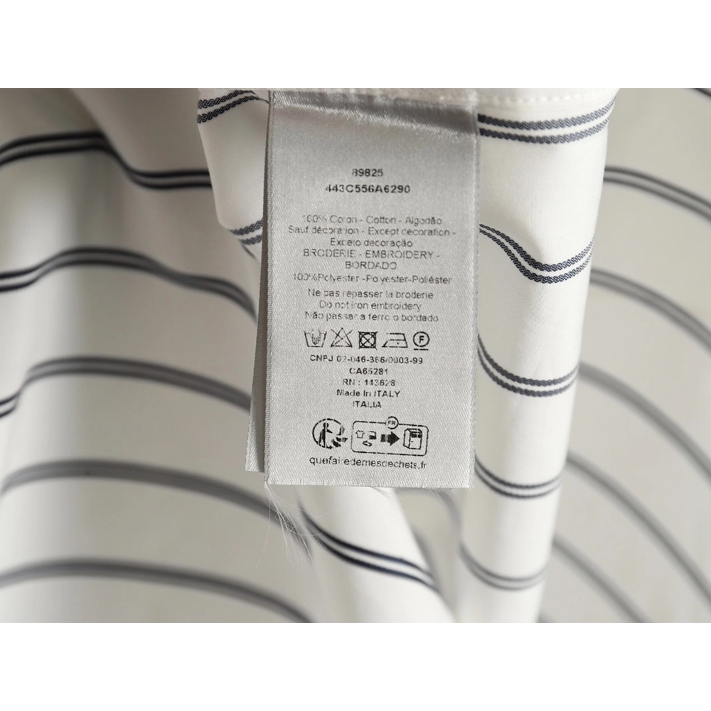 Dior striped shirt with pocket embroidery,Dior