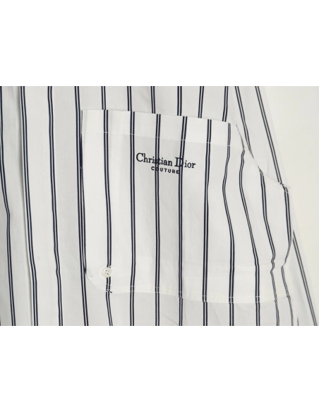 Dior striped shirt with pocket embroidery,Dior