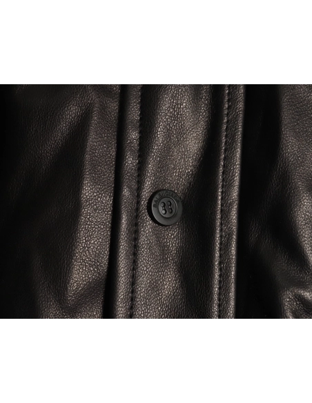 Balenciaga Parka zip-up hooded leather jacket,Balenciaga