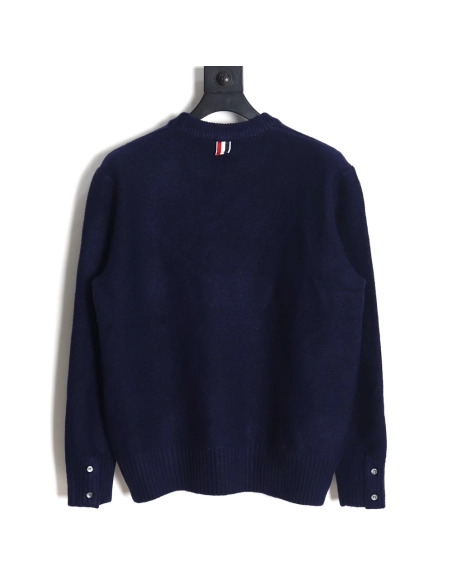 Thom Browne Four Stripe Crew Neck Sweater TSK1,Thom Browne