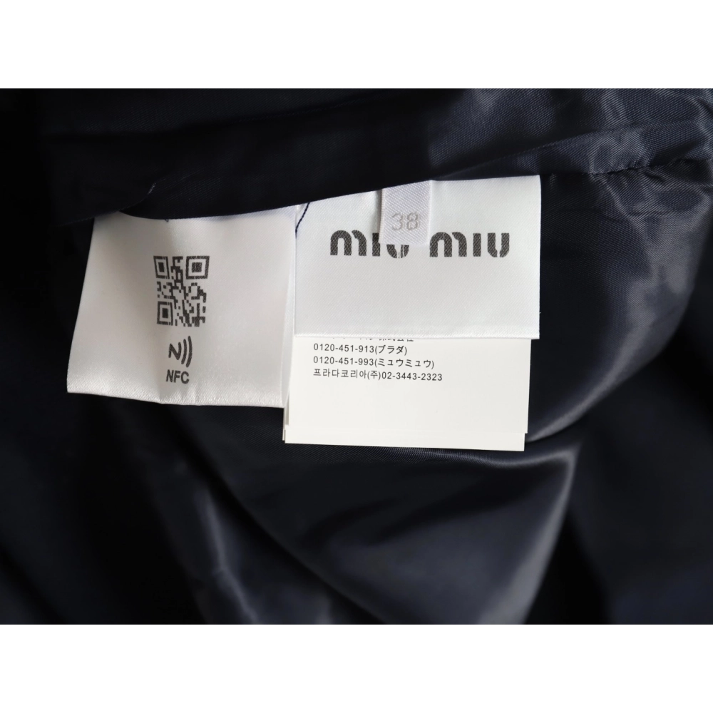 Miu Miu Triangle Pocket Batavia Wool Jacket,Miu Miu