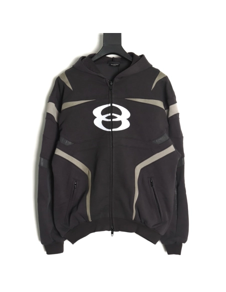 Balenciaga Double Ring Motorcycle Zip Heavy Jacket,Balenciaga