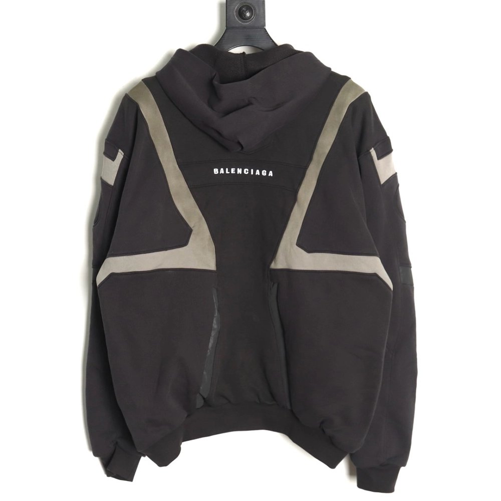 Balenciaga Double Ring Motorcycle Zip Heavy Jacket,Balenciaga