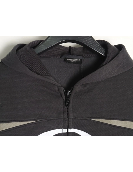 Balenciaga Double Ring Motorcycle Zip Heavy Jacket,Balenciaga