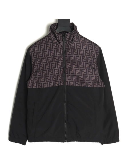 Fendi FF full print patchwork cotton jacket TSK1,Fendi