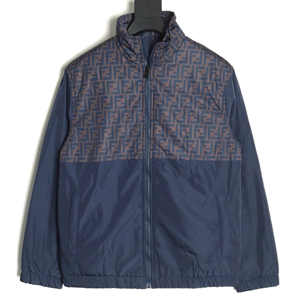 Fendi FF full print patchwork cotton jacket,Fendi