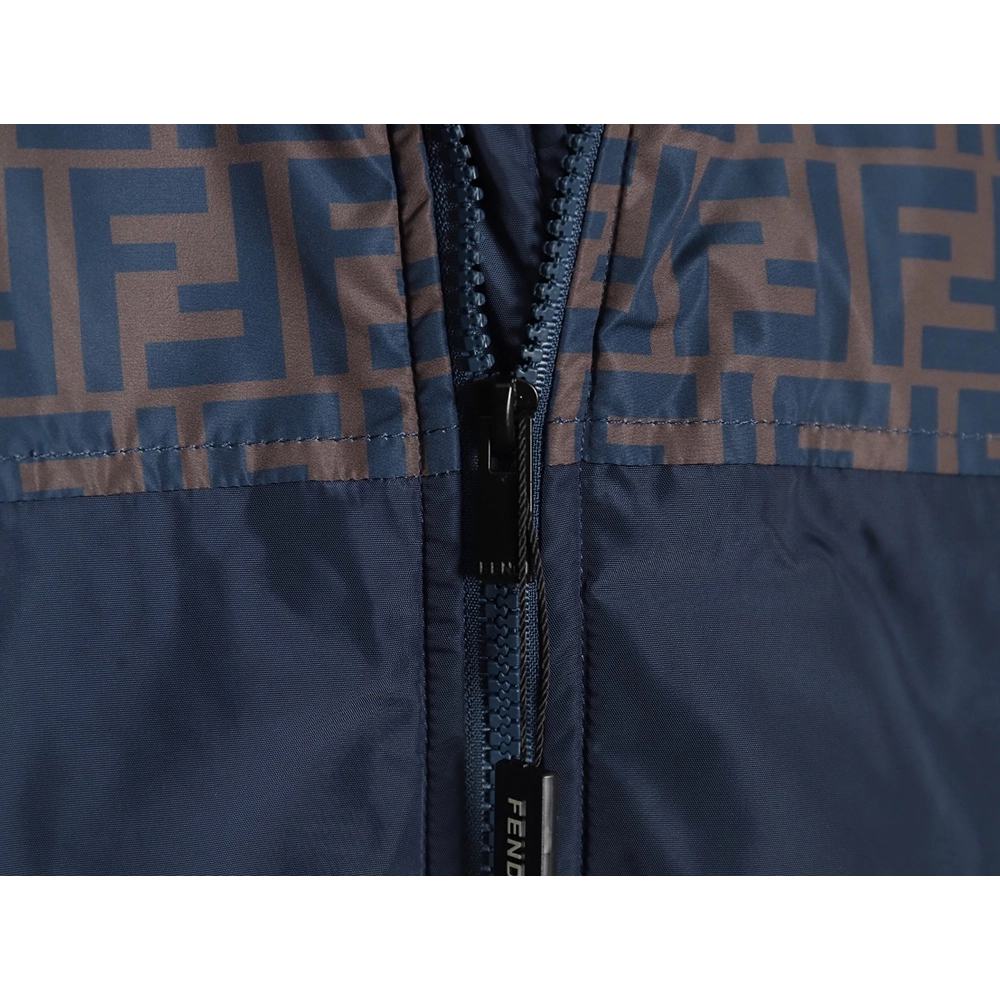 Fendi FF full print patchwork cotton jacket,Fendi