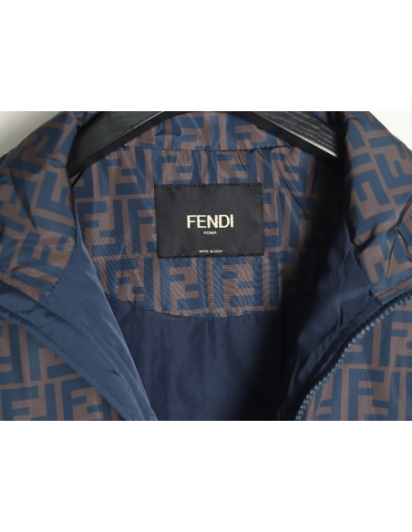 Fendi FF full print patchwork cotton jacket,Fendi