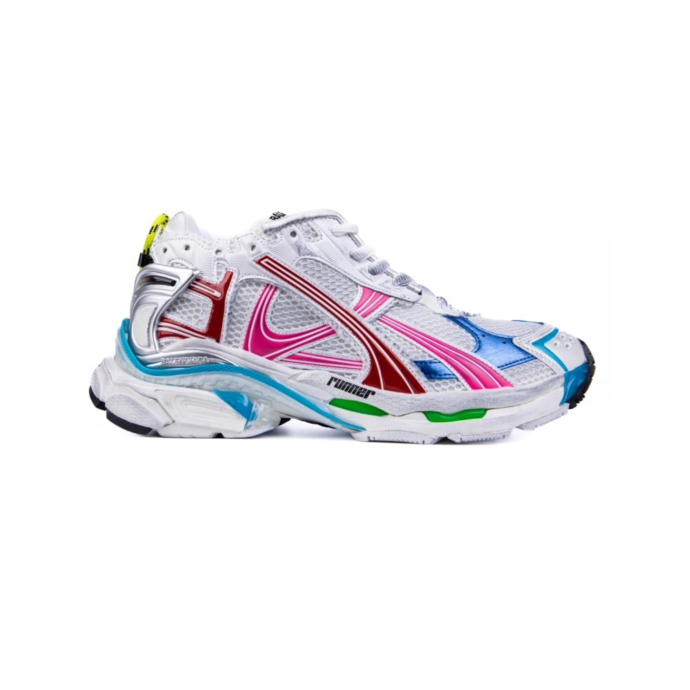 Balenciaga Runner Sneaker Worn-Out - White Multi-Color,Balenciaga Runner