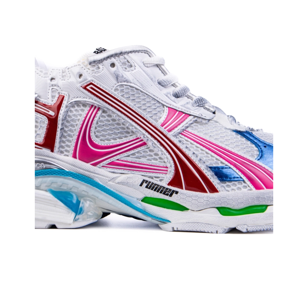 Balenciaga Runner Sneaker Worn-Out - White Multi-Color,Balenciaga Runner