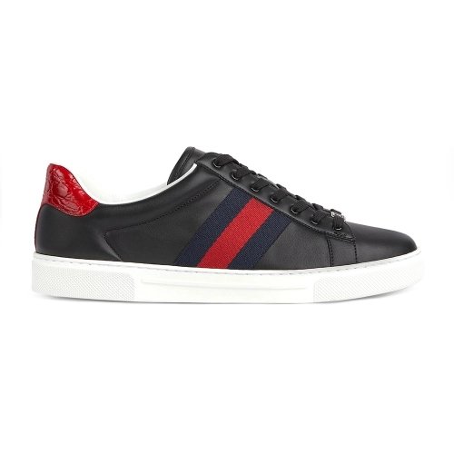 Gucci Ace Web Black Navy Red,GUCCI SHOES,Other Brand Sneakers