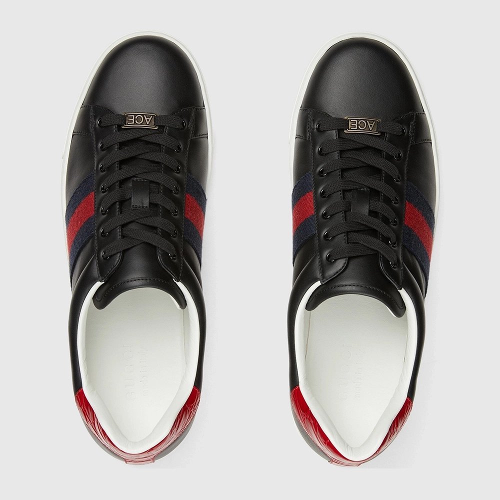 Gucci Ace Web Black Navy Red,GUCCI SHOES,Other Brand Sneakers