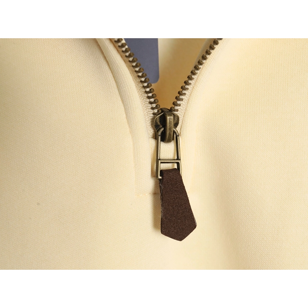 Ralph Lauren Embroidered Logo Half Zip Brushed Sweatshirt,Ralph Lauren Sweatshirt,Sweatshirt,APPAREL