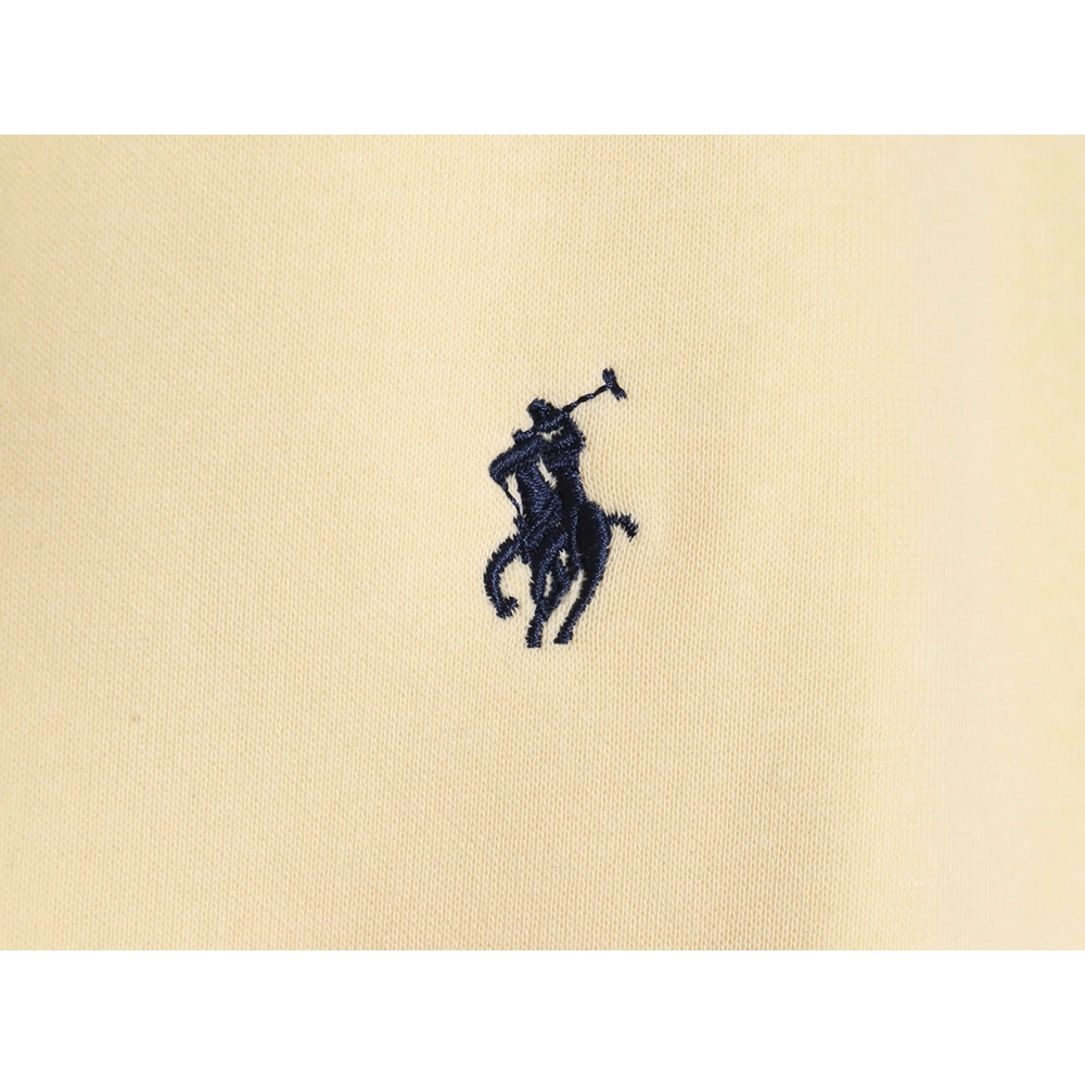 Ralph Lauren Embroidered Logo Half Zip Brushed Sweatshirt,Ralph Lauren Sweatshirt,Sweatshirt,APPAREL