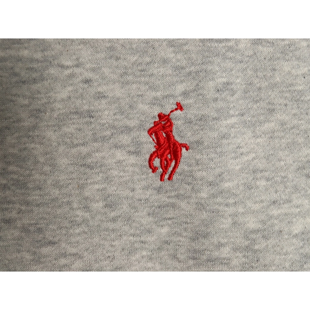 Ralph Lauren Embroidered Logo Half Zip Brushed Sweatshirt,Ralph Lauren Sweatshirt,Sweatshirt,APPAREL