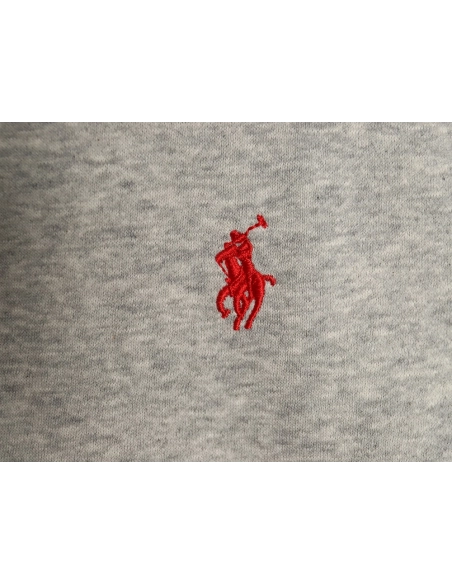 Ralph Lauren Embroidered Logo Half Zip Brushed Sweatshirt,Ralph Lauren Sweatshirt,Sweatshirt,APPAREL