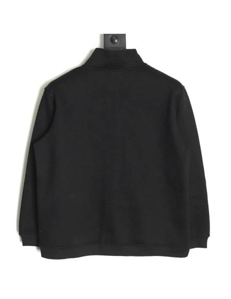 Ralph Lauren Embroidered Logo Half Zip Brushed Sweatshirt,Ralph Lauren Sweatshirt,Sweatshirt,APPAREL