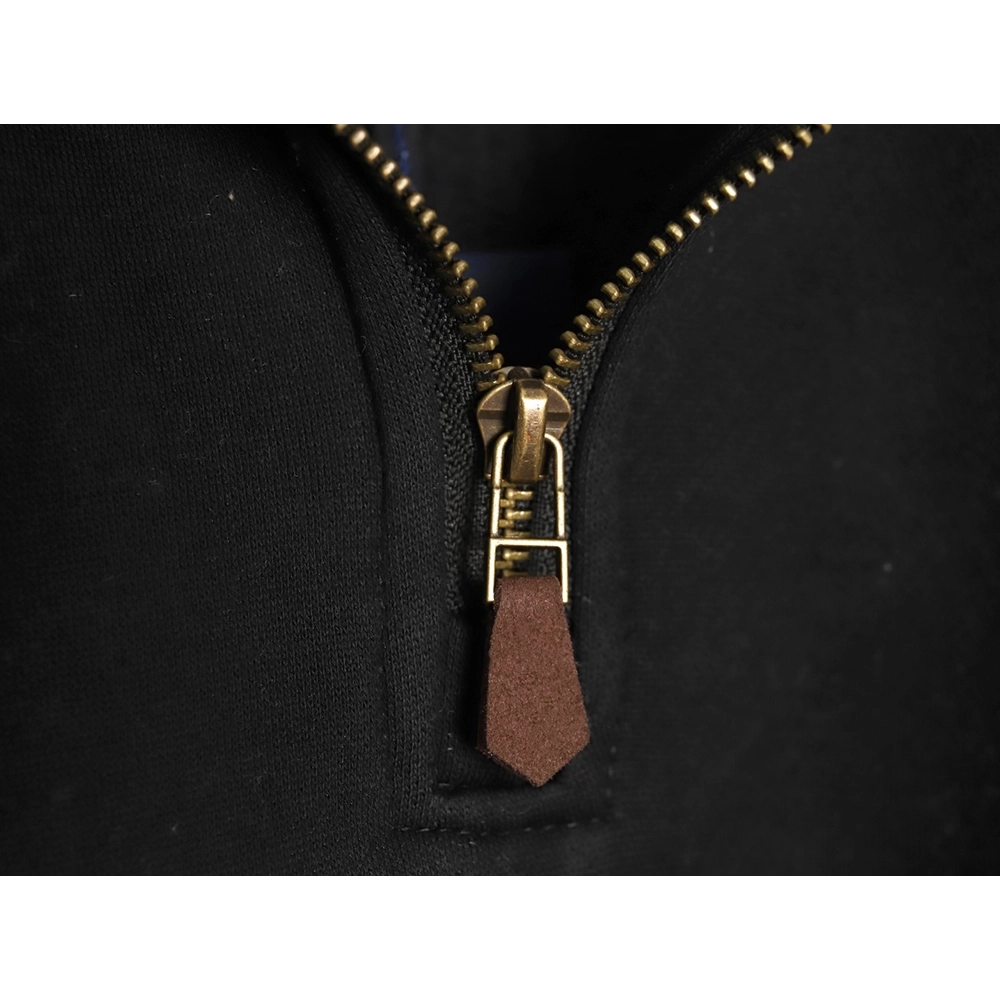 Ralph Lauren Embroidered Logo Half Zip Brushed Sweatshirt,Ralph Lauren Sweatshirt,Sweatshirt,APPAREL