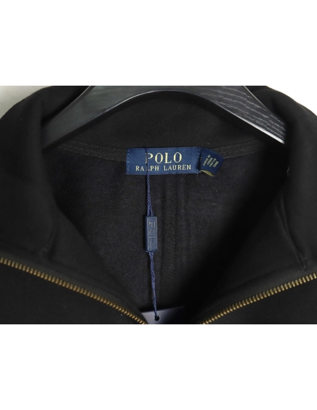 Ralph Lauren Embroidered Logo Half Zip Brushed Sweatshirt,Ralph Lauren Sweatshirt,Sweatshirt,APPAREL