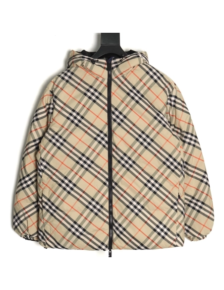 Burberry Check reversible down jacket,Burberry Jacket,Jacket,APPAREL