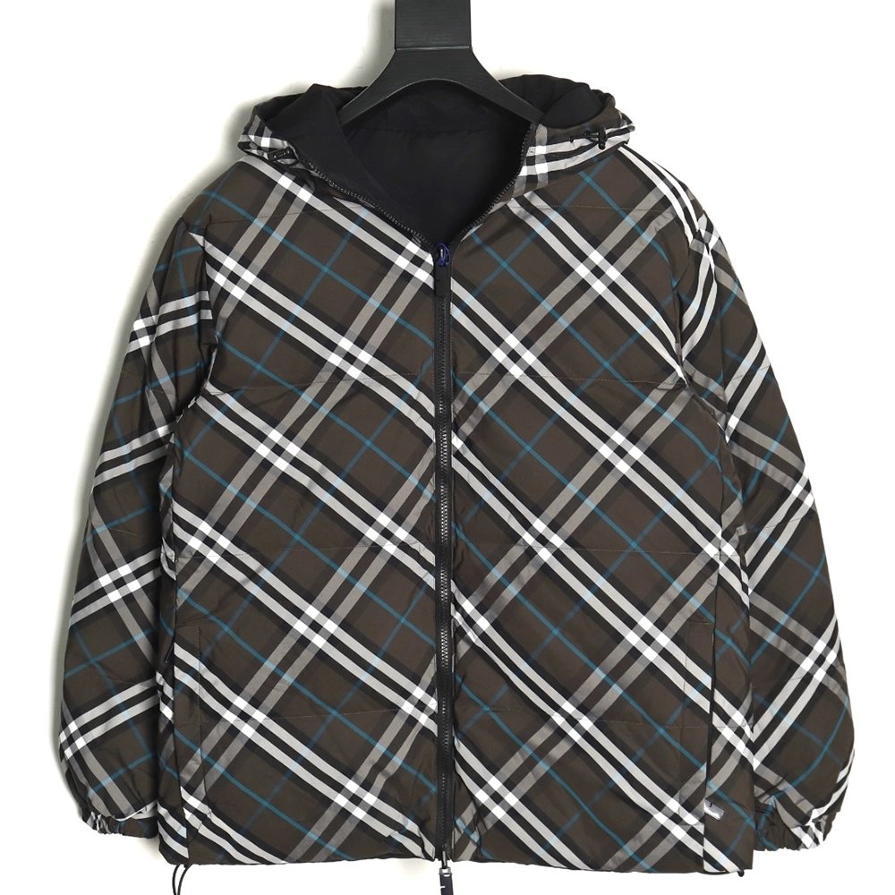 Burberry Check reversible down jacket,Burberry Jacket,Jacket,APPAREL