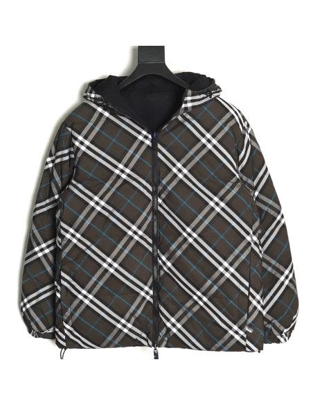 Burberry Check reversible down jacket,Burberry Jacket,Jacket,APPAREL