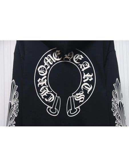 Chrome Hearts Cross Flower Arm Hoodie,Chrome Hearts Hoodie,Hoodie,APPAREL