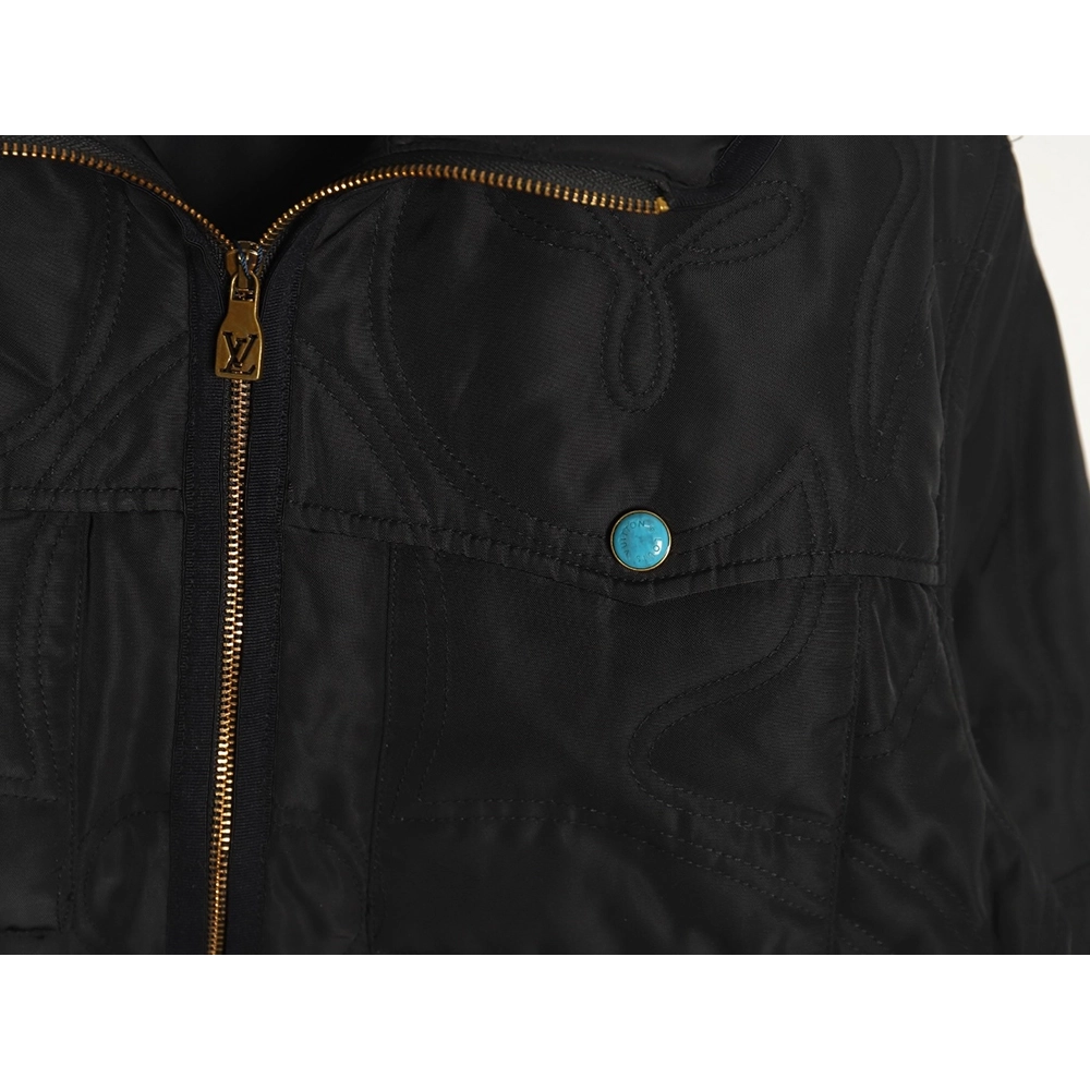 Louis Vuitton Turquoise Quilted Shirt Style Padded Jacket,Louis Vuitton Jacket,Jacket,APPAREL