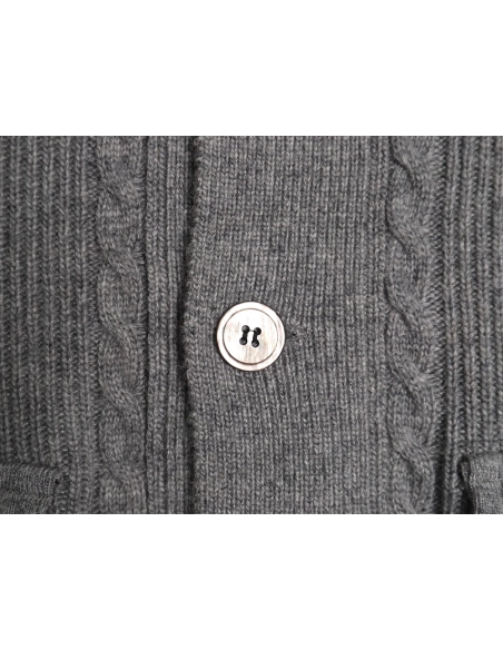 Thom Browne Thick Striped Cable Coat,Thom Browne Jacket,Jacket,APPAREL