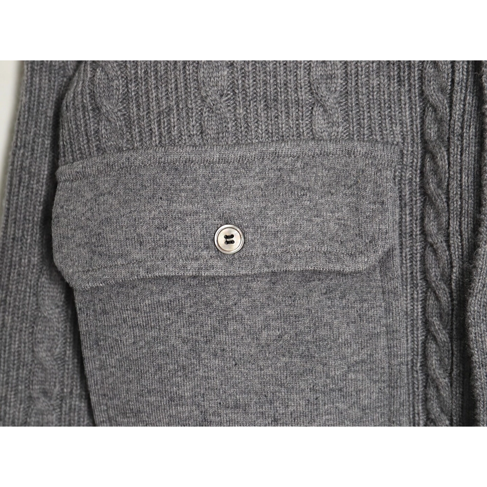 Thom Browne Thick Striped Cable Coat,Thom Browne Jacket,Jacket,APPAREL