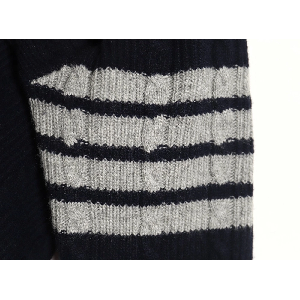 Thom Browne Thick Striped Cable Coat,Thom Browne Jacket,Jacket,APPAREL