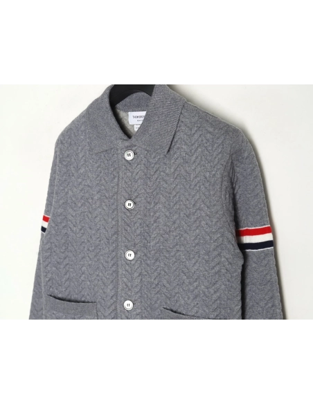 Thom Browne Herringbone wool coat,Thom Browne Jacket,Jacket,APPAREL
