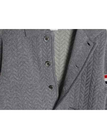 Thom Browne Herringbone wool coat,Thom Browne Jacket,Jacket,APPAREL